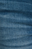 Short en jean azul oscuro tiro alto con bordes deshilados