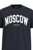 Camiseta unicolor con manga corta y diseño college de Moscow