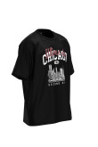 Camiseta oversize unicolor con diseño college de Chicago