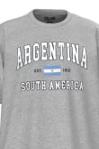 Camiseta unicolor oversize con diseño college de Argentina