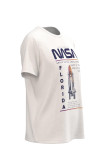 Camiseta unicolor con cuello redondo y diseño de NASA