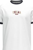 Camiseta manga corta unicolor con texto college de Texas