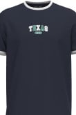 Camiseta manga corta unicolor con texto college de Texas