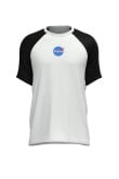 Camiseta manga ranglan corta unicolor con logo de NASA