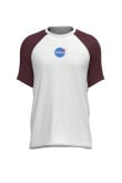 Camiseta manga ranglan corta unicolor con logo de NASA