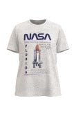 Camiseta unicolor con cuello redondo y diseño de NASA