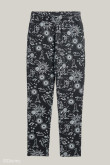 Pantalón negro jogger con estampados de Mickey y bolsillos