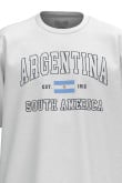 Camiseta unicolor oversize con diseño college de Argentina