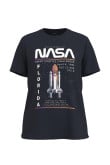 Camiseta unicolor con cuello redondo y diseño de NASA