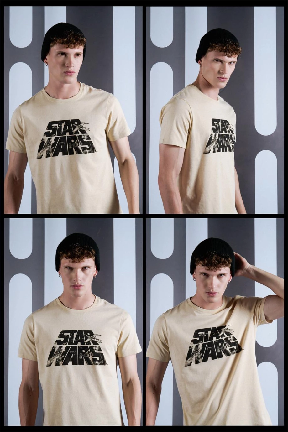 Camiseta kaki cuello redondo con diseño de Star Wars