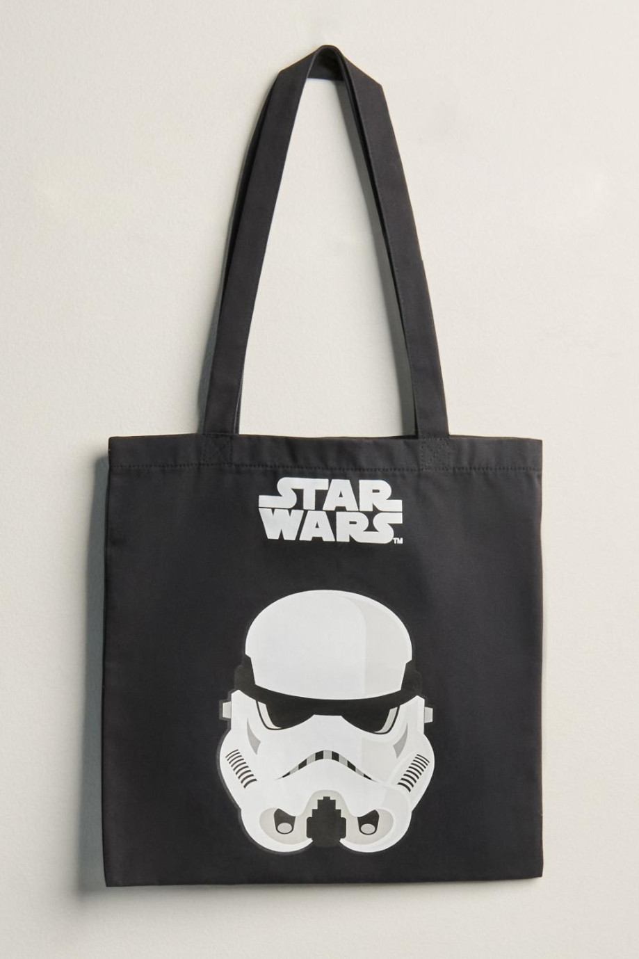 Bolsa tote bag unicolor en algodón con diseño de Star Wars