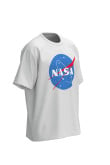 Camiseta unicolor oversize con cuello redondo y logo de NASA