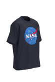 Camiseta unicolor oversize con cuello redondo y logo de NASA