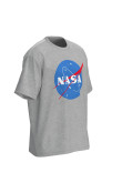 Camiseta unicolor oversize con cuello redondo y logo de NASA