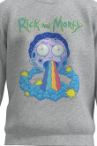 Buzo unicolor con cuello redondo y diseño de Rick and Morty