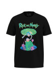 Camiseta manga corta unicolor con diseño de Rick and Morty