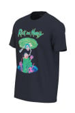 Camiseta manga corta unicolor con diseño de Rick and Morty