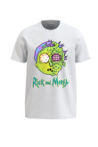 Camiseta unicolor con diseño de Morty y cuello redondo