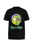 Camiseta unicolor con diseño de Morty y cuello redondo