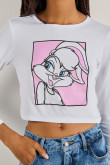 Camiseta manga larga blanca con diseño de Lola Bunny