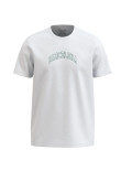 Camiseta cuello redondo unicolor con texto college en frente