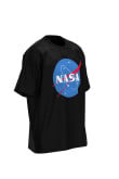 Camiseta unicolor oversize con cuello redondo y logo de NASA