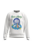 Buzo unicolor con cuello redondo y diseño de Rick and Morty