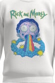 Buzo unicolor con cuello redondo y diseño de Rick and Morty