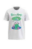 Camiseta manga corta unicolor con diseño de Rick and Morty