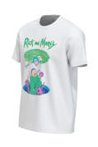 Camiseta manga corta unicolor con diseño de Rick and Morty