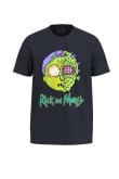 Camiseta unicolor con diseño de Morty y cuello redondo