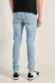 Jean azul claro súper skinny ajustado con tiro bajo