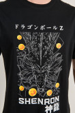 Camiseta negra manga corta con diseño de Dragon Ball Z