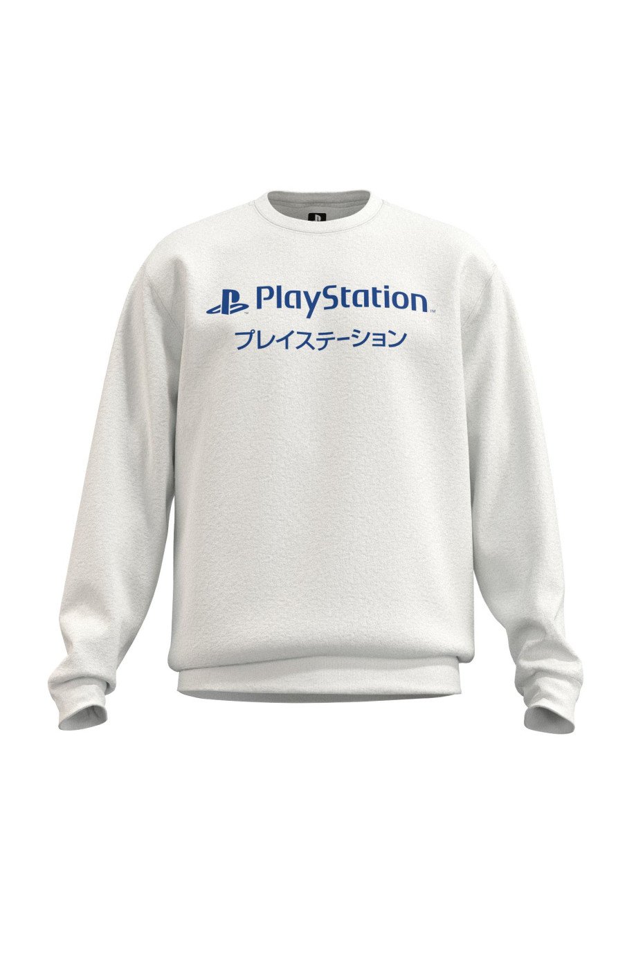 Buzo unicolor con diseño de PlayStation y cuello redondo
