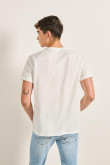 Camiseta unicolor en algodón con manga ranglan corta