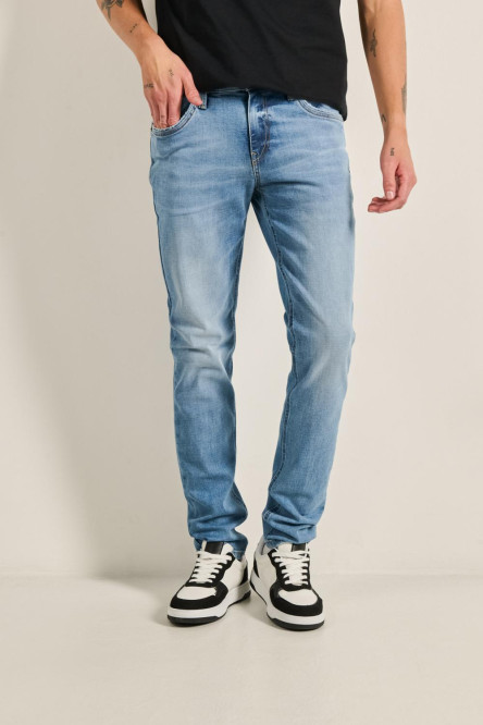 Jean skinny azul claro tiro bajo con ajuste ceñido