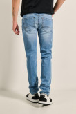 Jean skinny azul claro tiro bajo con ajuste ceñido