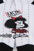 Medias unicolores tobilleras con diseños de Mafalda