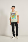 Camiseta crema clara tie dye con diseño de Scooby-Doo