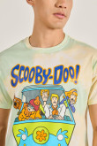 Camiseta crema clara tie dye con diseño de Scooby-Doo