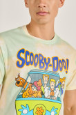 Camiseta crema clara tie dye con diseño de Scooby-Doo