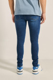 Jean tiro bajo súper skinny azul oscuro con fit ajustado