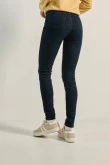 Jean jegging azul intenso ceñido con tiro súper alto