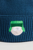 Gorro azul oscuro con doblez y bordado de South Park