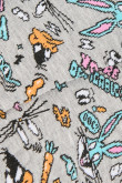 Medias grises tobilleras con diseños de Looney Tunes