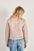 Chaqueta unicolor bomber acolchada con rombos y bolsillos