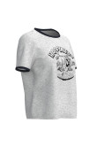 Camiseta unicolor manga corta con diseño skater