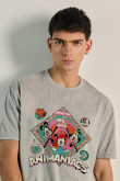 Camiseta unicolor oversize con diseño de Animaniacs