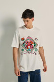 Camiseta unicolor oversize con diseño de Animaniacs