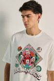 Camiseta unicolor oversize con diseño de Animaniacs